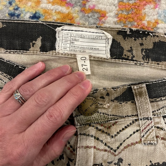 Current Elliot tribal print distressed skinny ankle - Picture 8 of 8